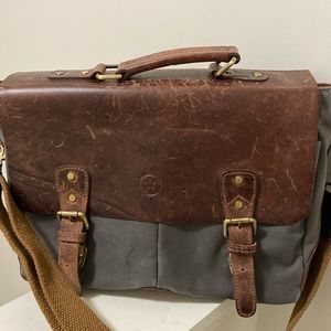 Aaron Leather Laptop/Messenger Bag
